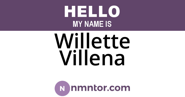 Willette Villena