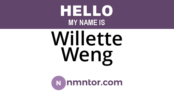 Willette Weng