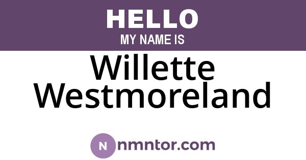 Willette Westmoreland