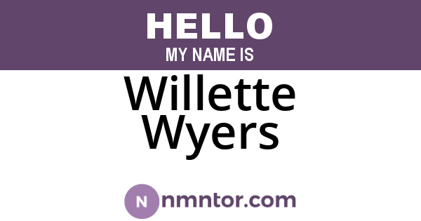 Willette Wyers