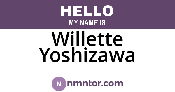 Willette Yoshizawa