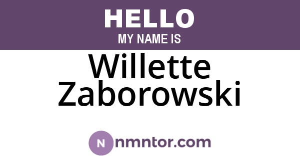 Willette Zaborowski