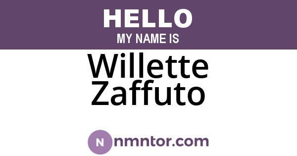 Willette Zaffuto