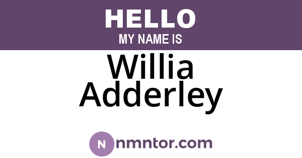 Willia Adderley