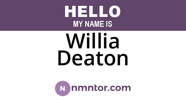 Willia Deaton