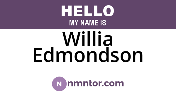 Willia Edmondson