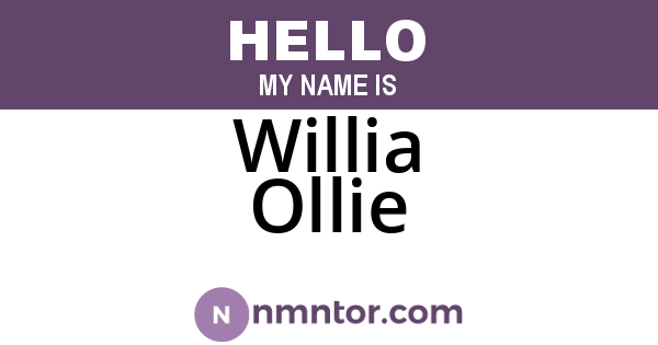 Willia Ollie