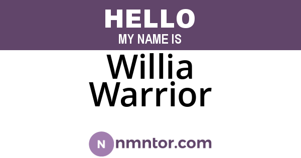 Willia Warrior