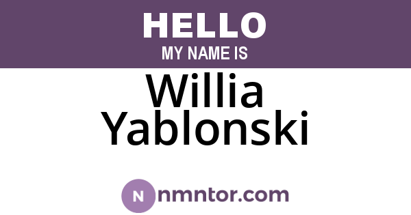 Willia Yablonski