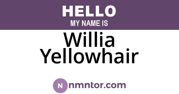 Willia Yellowhair