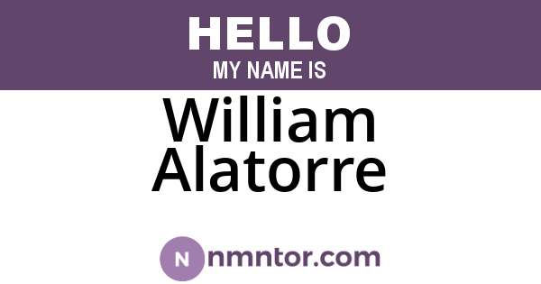 William Alatorre