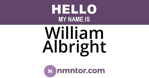 William Albright