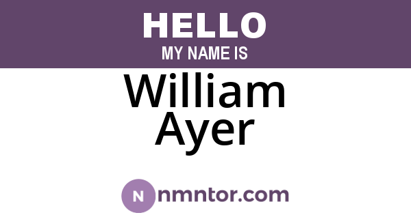William Ayer