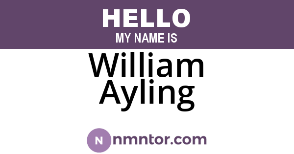 William Ayling