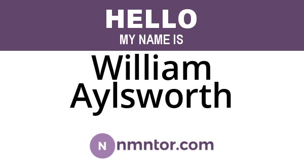 William Aylsworth
