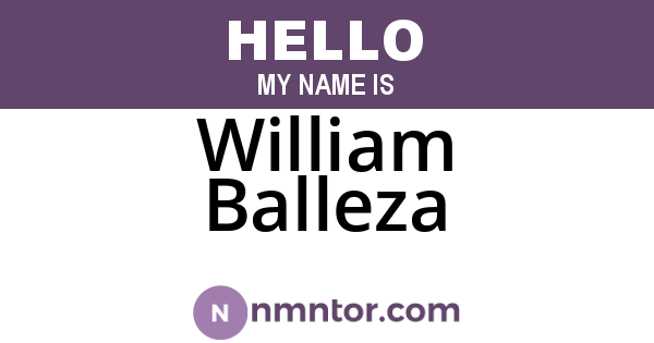 William Balleza