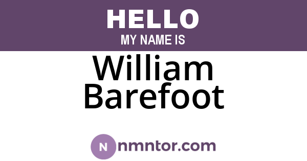 William Barefoot