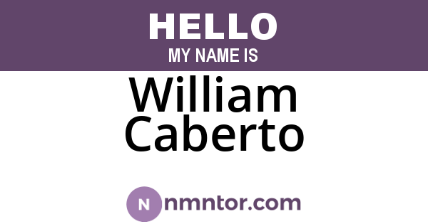 William Caberto