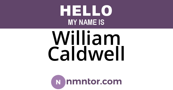 William Caldwell