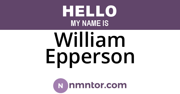 William Epperson