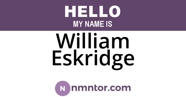 William Eskridge