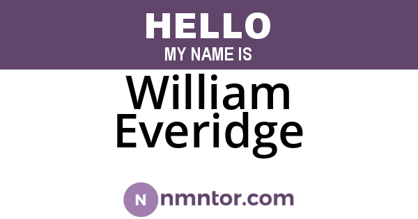 William Everidge