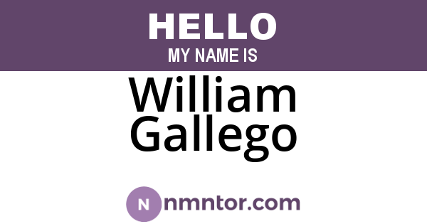 William Gallego