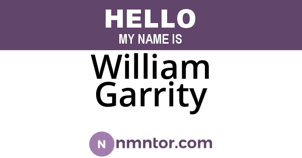 William Garrity