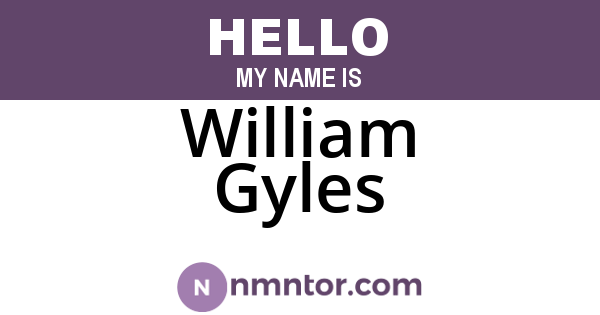 William Gyles