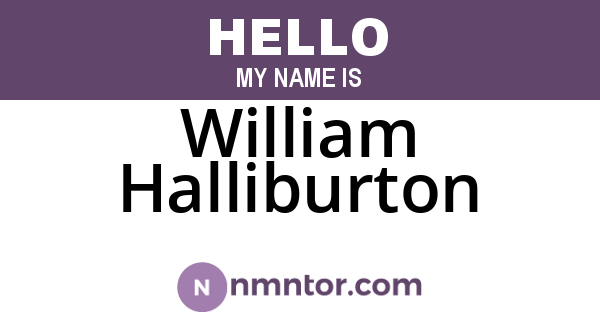 William Halliburton