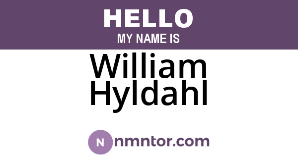 William Hyldahl