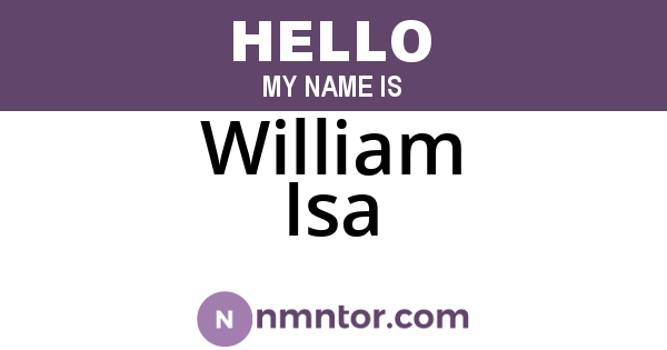 William Isa