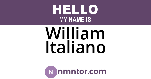 William Italiano