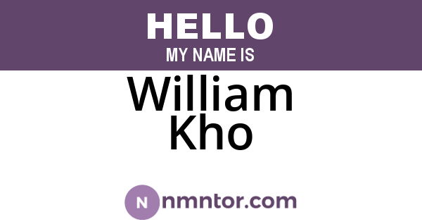 William Kho