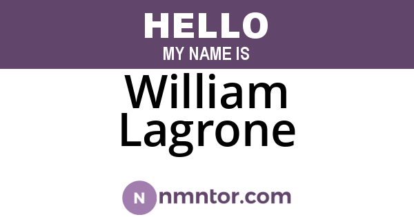 William Lagrone