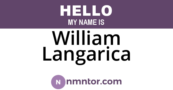 William Langarica