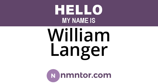 William Langer