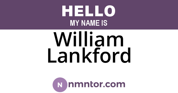 William Lankford