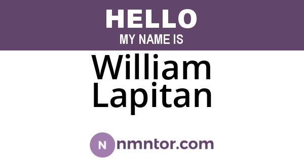 William Lapitan