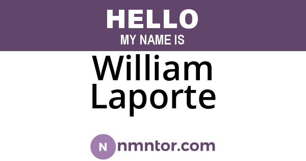 William Laporte