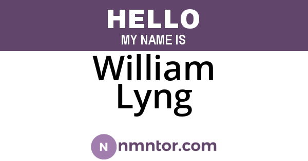 William Lyng