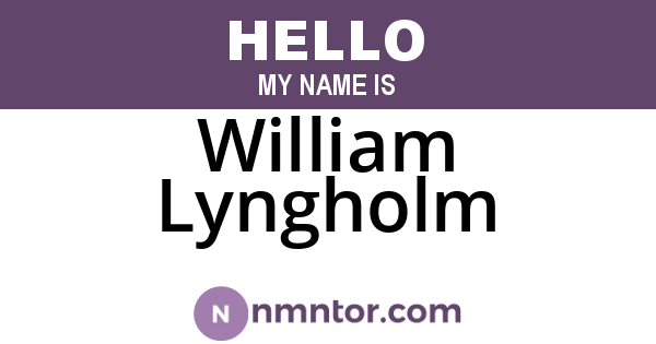 William Lyngholm