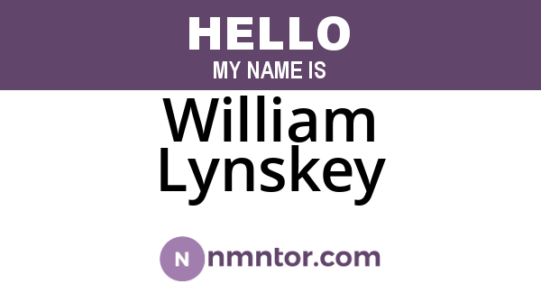William Lynskey