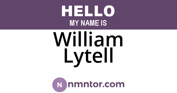 William Lytell