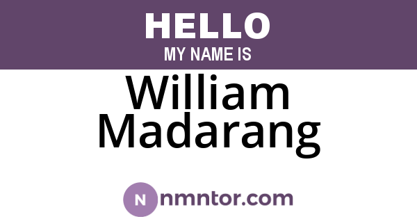 William Madarang