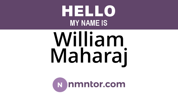 William Maharaj