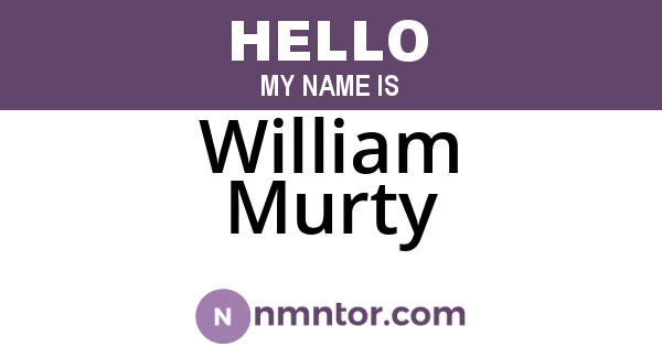 William Murty