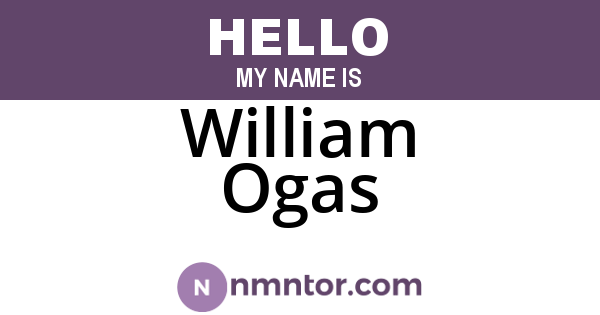 William Ogas