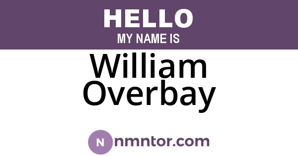 William Overbay