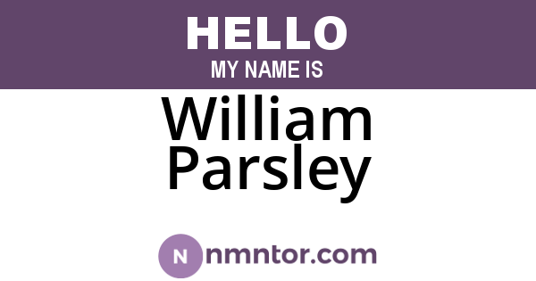 William Parsley